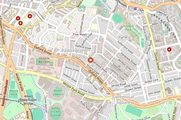 Map showing 10 William Street in Sydney
