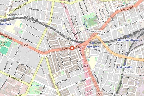 Map showing P&V Wine + Liquor Merchants in Sydney