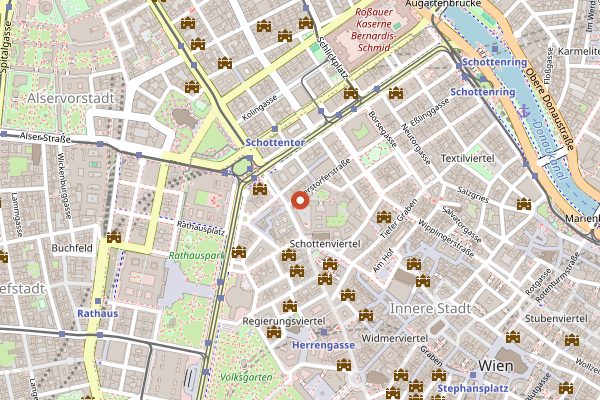 Map showing Felzl Helferstorferstrasse in Vienna