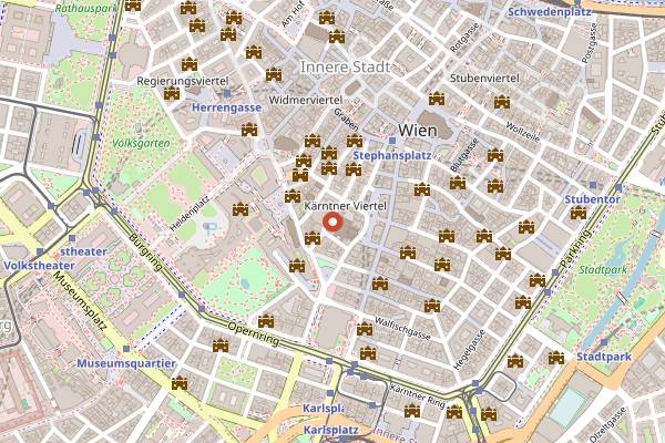 Map showing Gragger & Cie Spiegelgasse in Vienna
