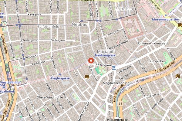 Map showing Motto Brot in Vienna