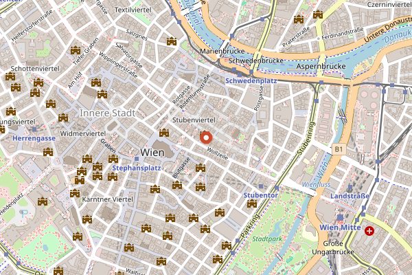 Map showing Paremi Boulangerie-Patisserie in Vienna