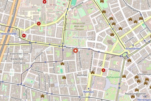 Map showing Achtundzwanzig taproom in Vienna