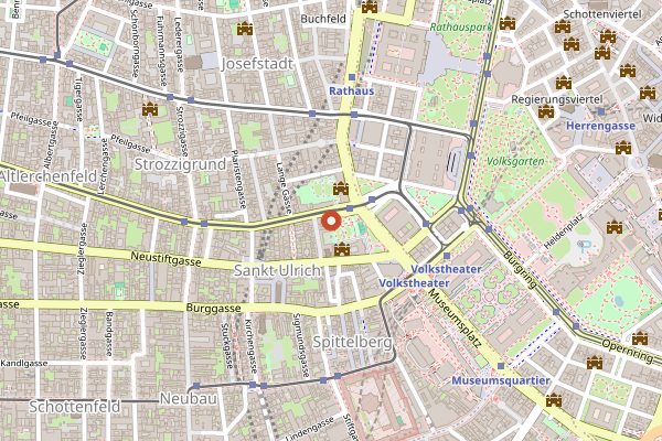 Map showing Dachboden at 25hours in Vienna