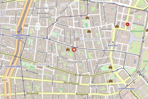 Map showing Das Torberg in Vienna