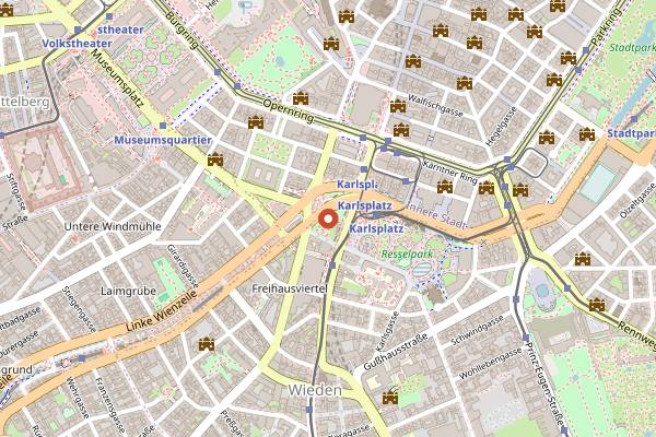 Map showing Heuer am Karlsplatz in Vienna