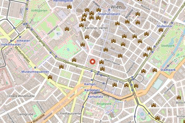 Map showing Mochi Ramen Bar in Vienna