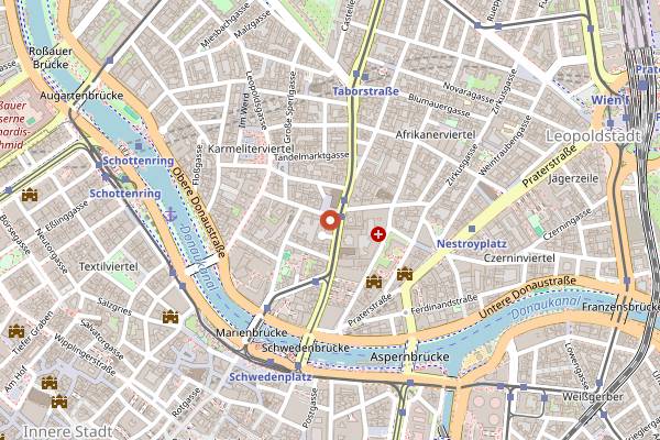 Map showing Cafe Tachles in Vienna