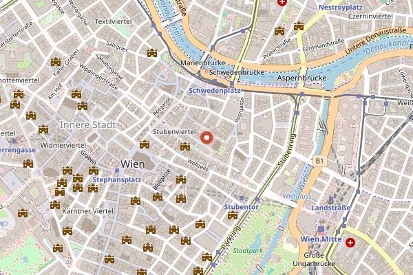 Map showing Truth & Dare in Vienna