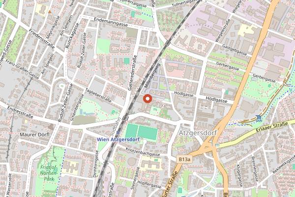 Map showing 100 Blumen Brewery in Vienna