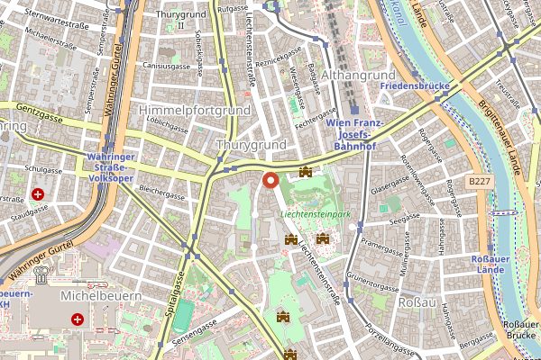 Map showing Beaver Brewing Company in Vienna