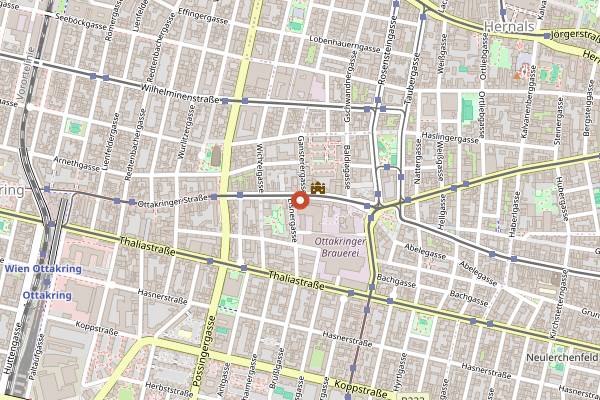 Map showing Brauwerk Wien in Vienna