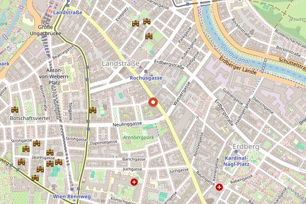 Map showing Stroeck-Feierabend in Vienna