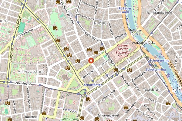 Map showing Der Wiener Deewan in Vienna