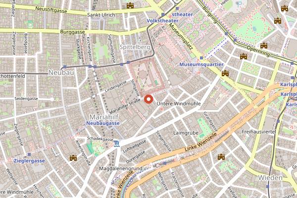 Map showing Eis Greissler Mariahilfer in Vienna