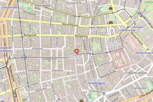 Map showing Schnitzelwirt in Vienna