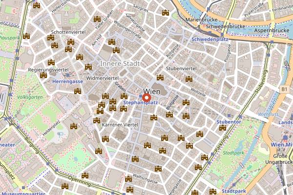 Map showing Cafe-Konditorei Aida in Vienna