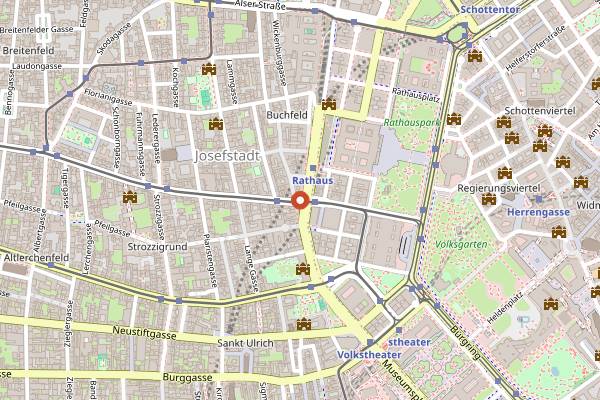 Map showing Cafe Eiles in Vienna