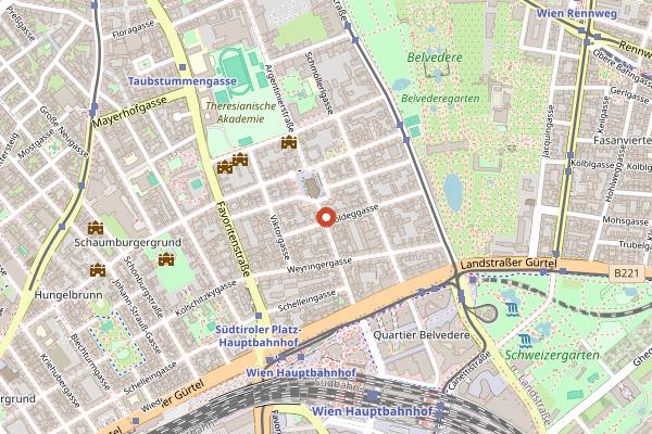 Map showing Cafe Goldegg in Vienna
