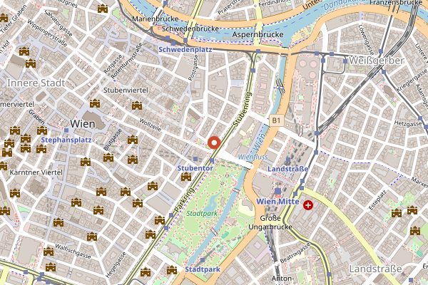 Map showing Cafe Prueckel in Vienna