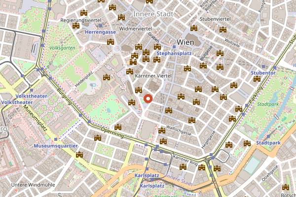 Map showing Cafe Tirolerhof in Vienna