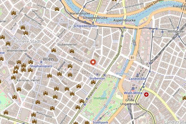 Map showing Cafe Englaender in Vienna
