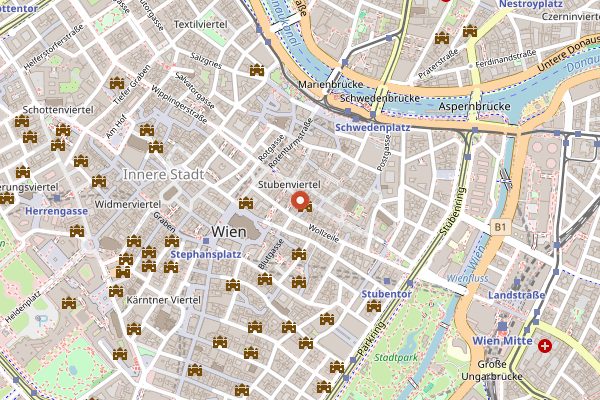 Map showing Figlmueller Baeckerstrasse in Vienna