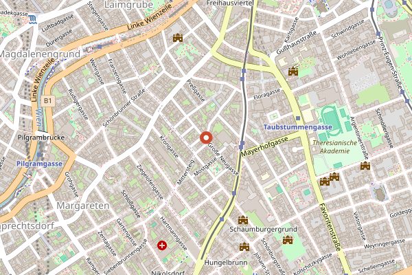 Map showing Gasthaus Wolf in Vienna