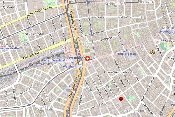 Map showing Gong in Vienna