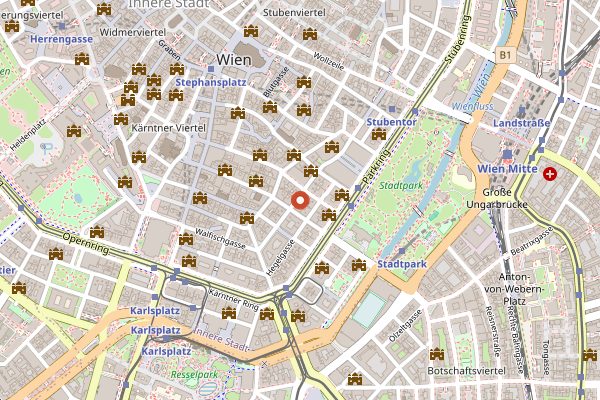 Map showing Huth Gastwirtschaft in Vienna