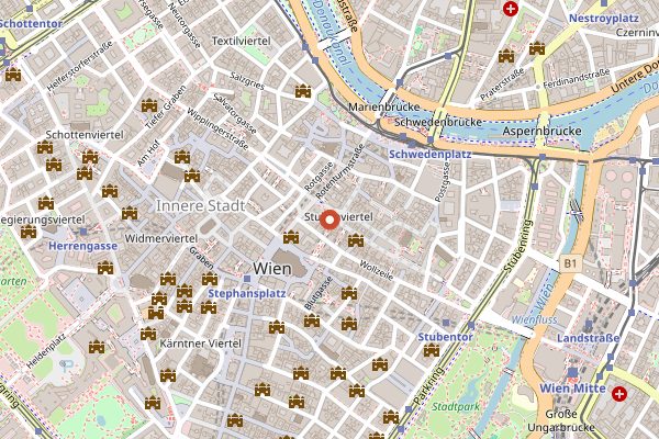 Map showing Labstelle Wien in Vienna