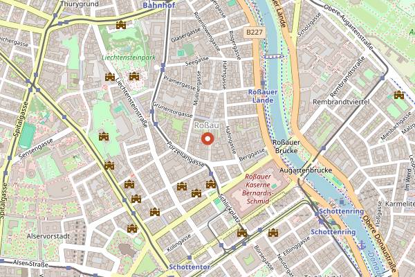 Map showing Servitenwirt in Vienna