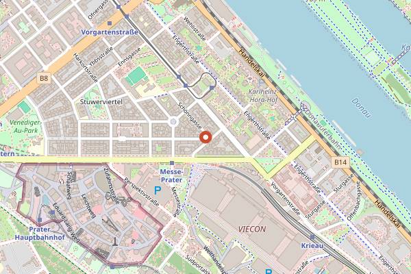 Map showing Stuwer - Neues Wiener Beisl in Vienna