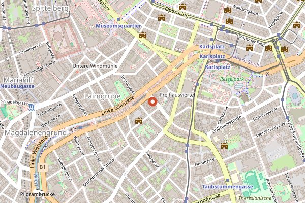 Map showing Alt Wien Kaffee in Vienna