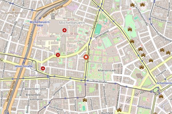 Map showing Coffee Pirates in Vienna