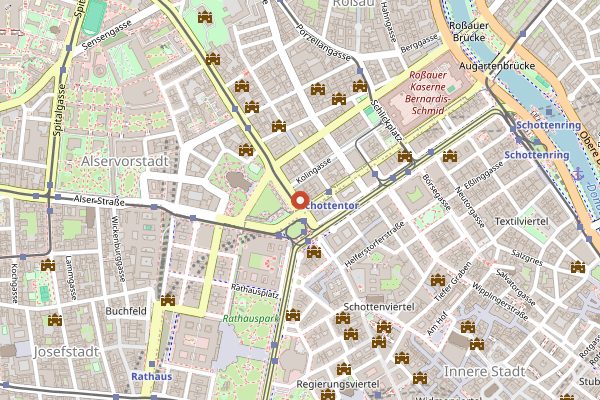 Map showing Jonas Reindl Coffee Roasters in Vienna