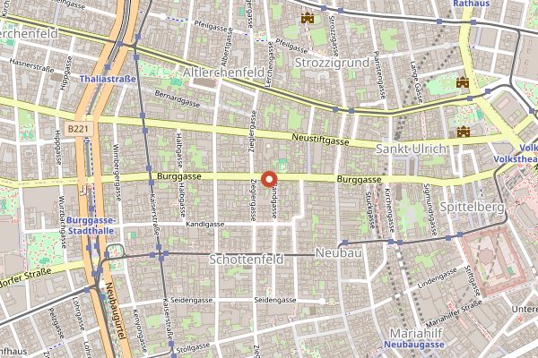 Map showing Kafec in Vienna