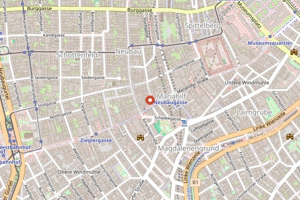 Map showing Kaffemik in Vienna