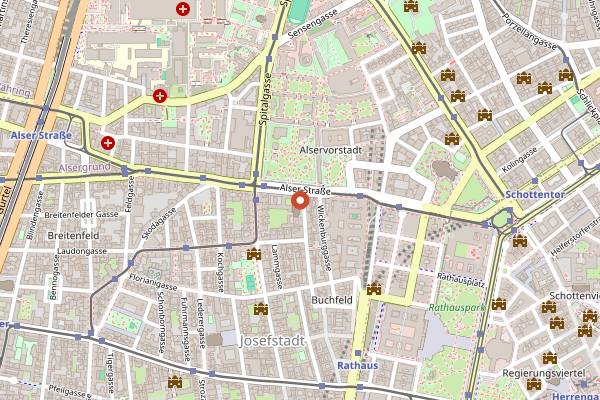 Map showing POC People on Caffeine in Vienna