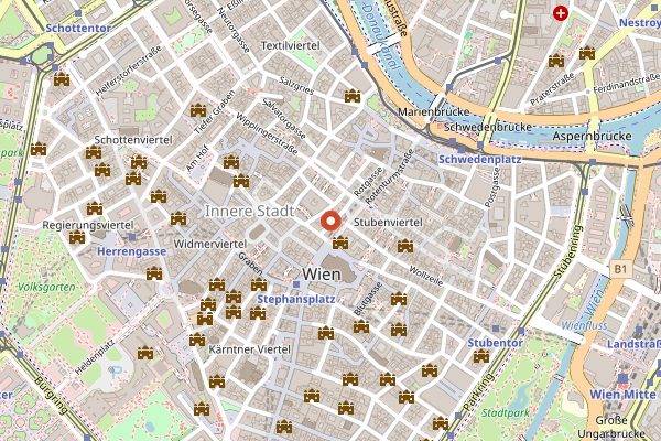 Map showing Wrenkh Wiener Kochsalon in Vienna