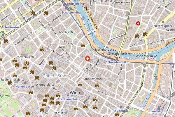 Map showing Alef Alef in Vienna