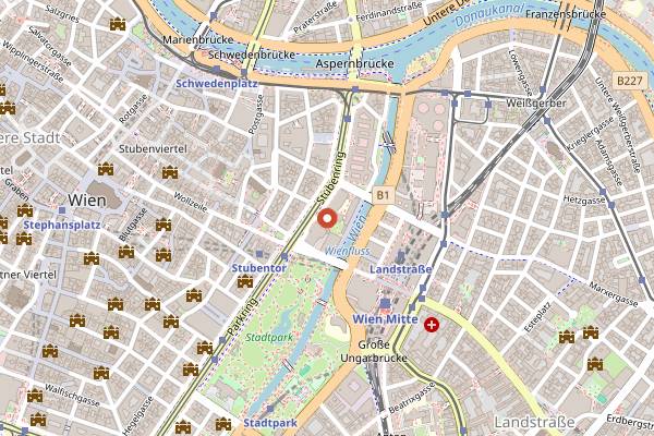 Map showing Vegan Planet in Vienna