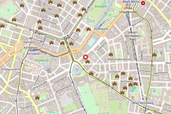 Map showing Apron in Vienna