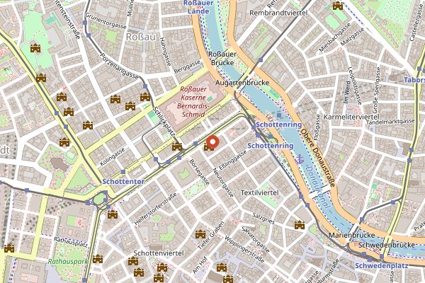 Map showing Edvard in Vienna