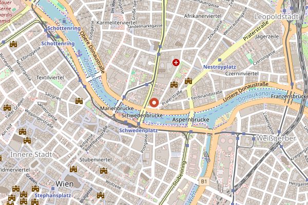 Map showing Eat the World in Vienna