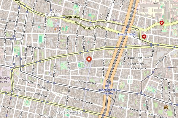 Map showing Café Frida in Vienna