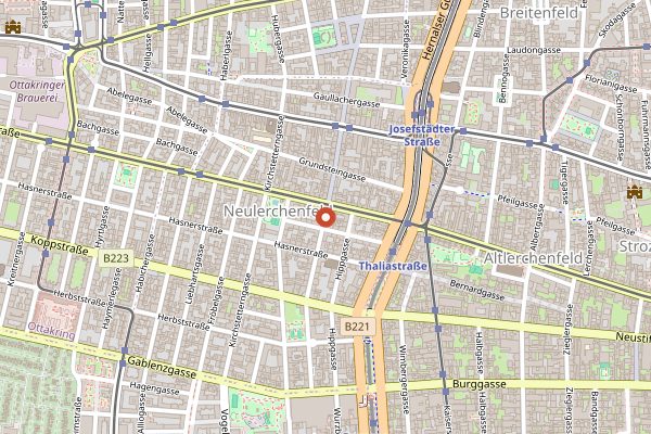 Map showing Brunnenmarkt in Vienna
