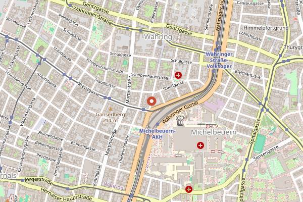 Map showing Kutschkermarkt in Vienna