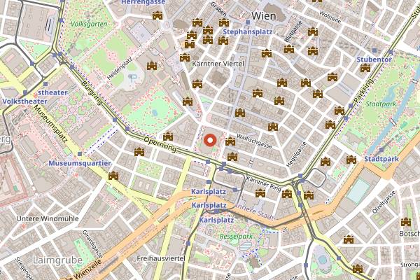Map showing Chelsea Musicplace in Vienna