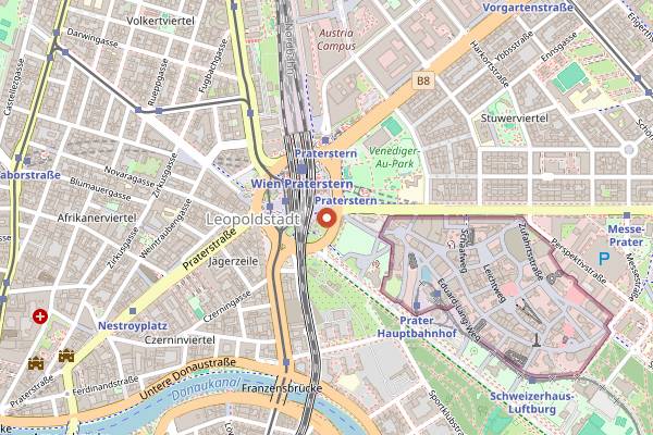 Map showing Fluc in Vienna
